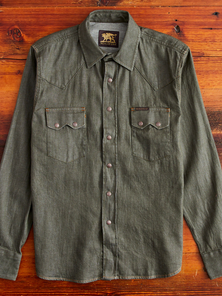 Dark Green Billy Pure Linen Shirt | Men's Tops | Tarocash AU